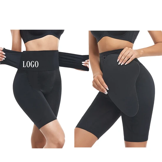 Tummy Control Enhance Butt Lifter Padded Thigh Slimmer Shapewear Panties Plus Size High Waist Shorts Hip Pads Shaper 