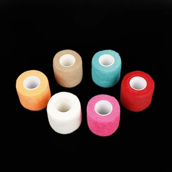 High Quality Colored Self Adhesive Elastic Bandage Waist Trainer Wrap Elastic Custom 