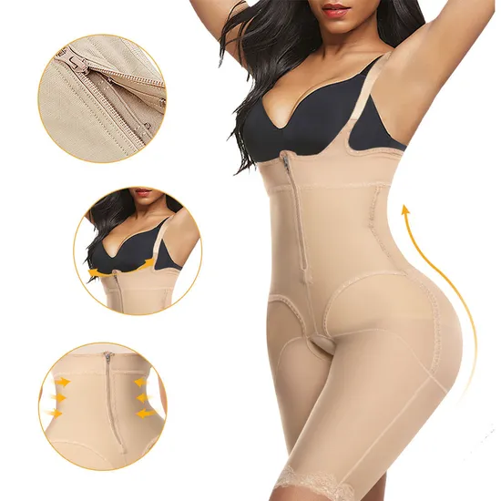 Women Waist Trainer Full Body Shaper Tummy Control Open Bust Shapewear Bodysuit Corset Working out Coset Top Women 