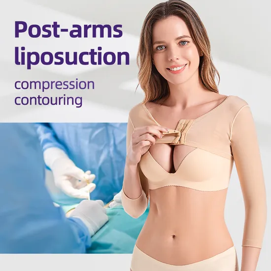 Double Upper Arm Sleeves Post Surgery Axillary Lipo Compression Chest Arm Shapewear Effectively Supports The Chest Arm Shaper for Women Compression Garment Tops 