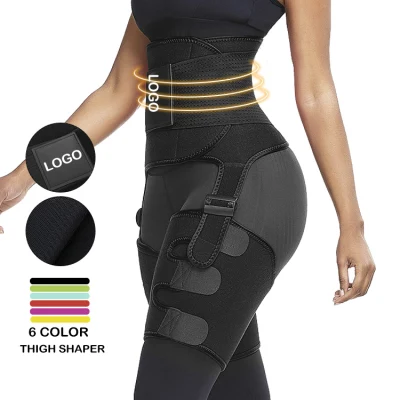 New Compression High Waist Waist Trimmer Back Support Belt Neoprene Thigh Trimmer Slimming Booty Women Thigh Shaper
