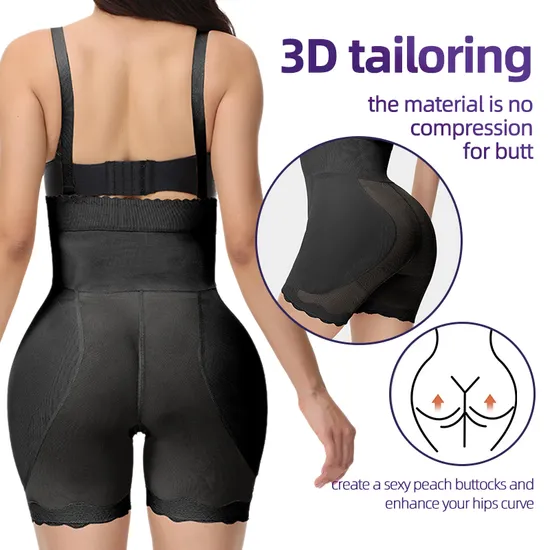 Post Partum Women′s Underwear Removable Hip Butt Pads Butt Lifter Tummy Control Body Shaper Fajas Reductoras PARA Mujer Corset 