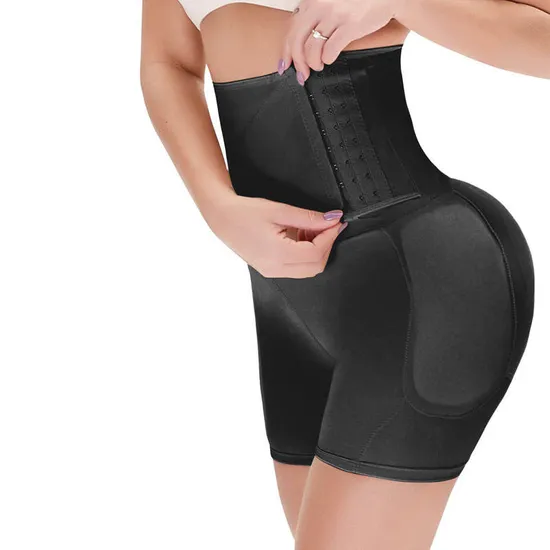 Padded Thigh Trimmer Enhance Hip Shapewear Panties Women Butt Lifter Tummy Control Shorts Body Shaper with Pads 