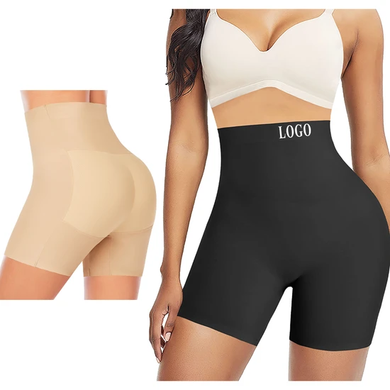 Plus Size Women Padded Shapewear Enhancer Hip Lift up Butt Lifter Tummy Control Shorts Shaper 