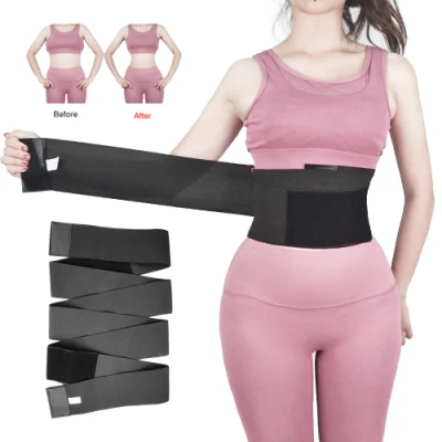 Waist Wraps Women High Compression Quick Snatch Bandage Sweat Tummy Weight Loss Support Tape Body Wrap Waist Trainer Band